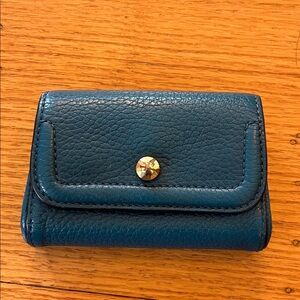 Annabel Ingall Black Leather Accessory with Gold Accents